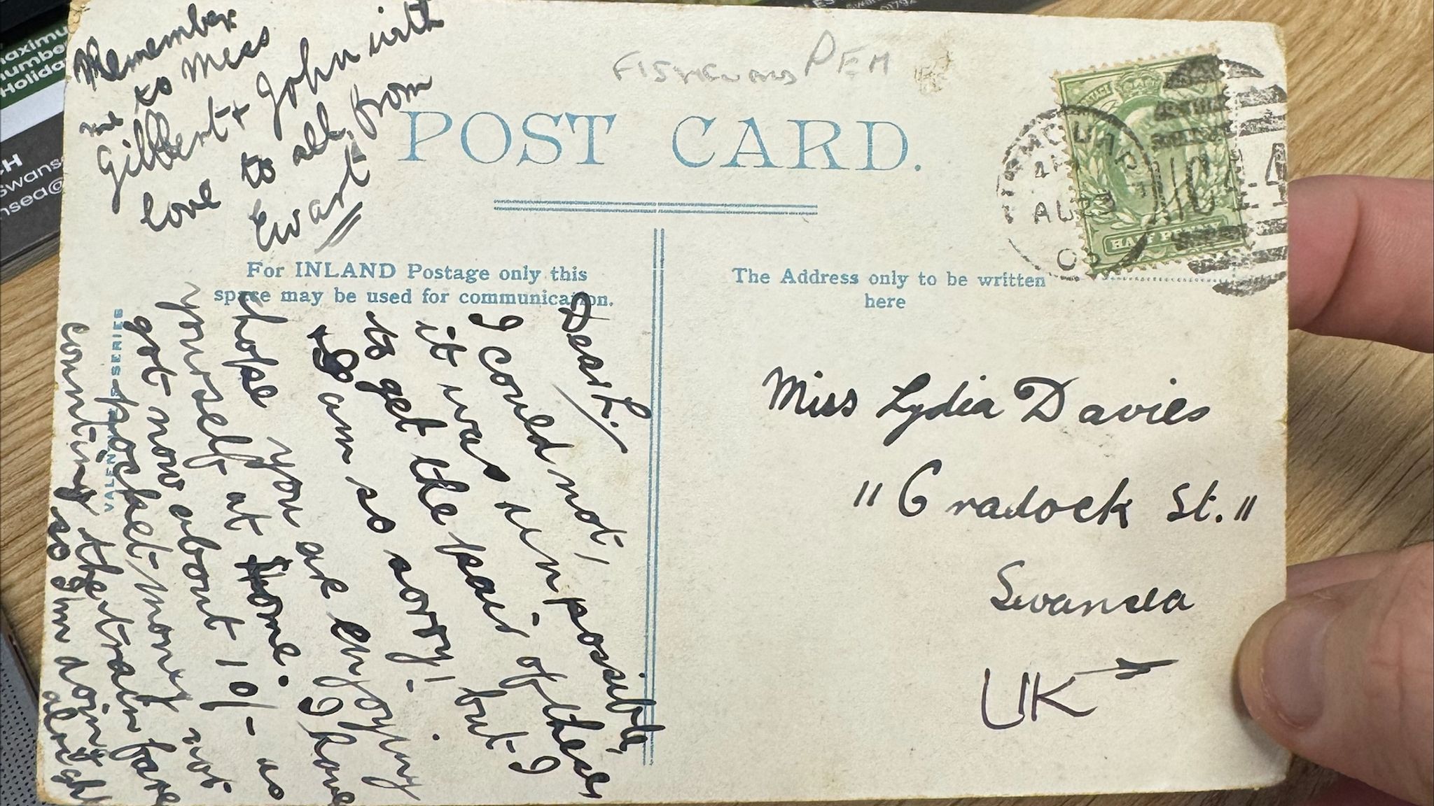 Swansea Building Society Receives 120-Year-Old Postcard, Igniting Local History Mystery