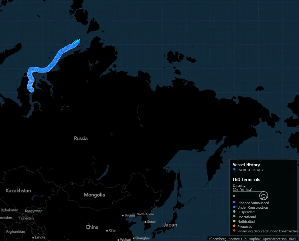 Sanctioned Russian LNG Facility Sends First Shipment to Asia, Circumventing US Restrictions