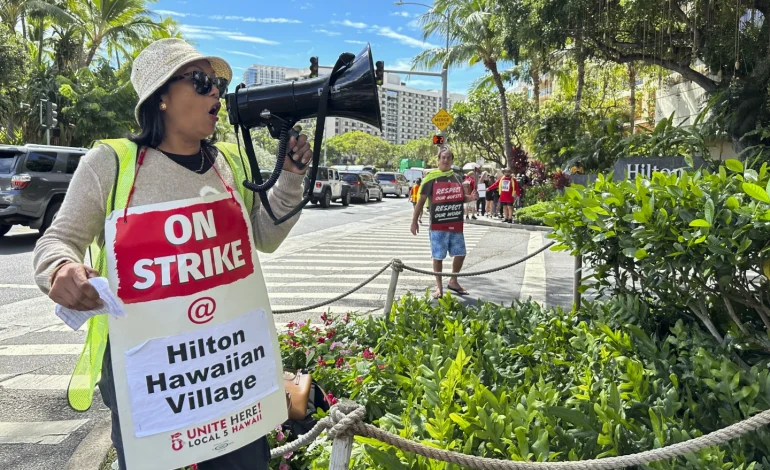 Workers at Hawaii’s Largest Hotel Strike Over Pay and Working Conditions