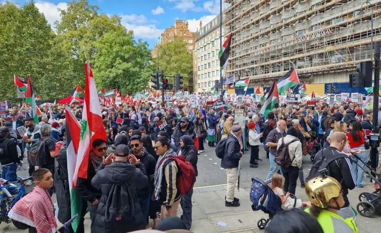 Pro-Palestinian Protests in London Met with Heavy Police Presence, Two Arrests Made