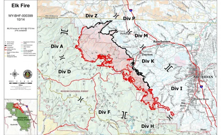 Wyoming Wildfires Prompt New Evacuations Amid Efforts to Contain Elk and Pack Trail Fires