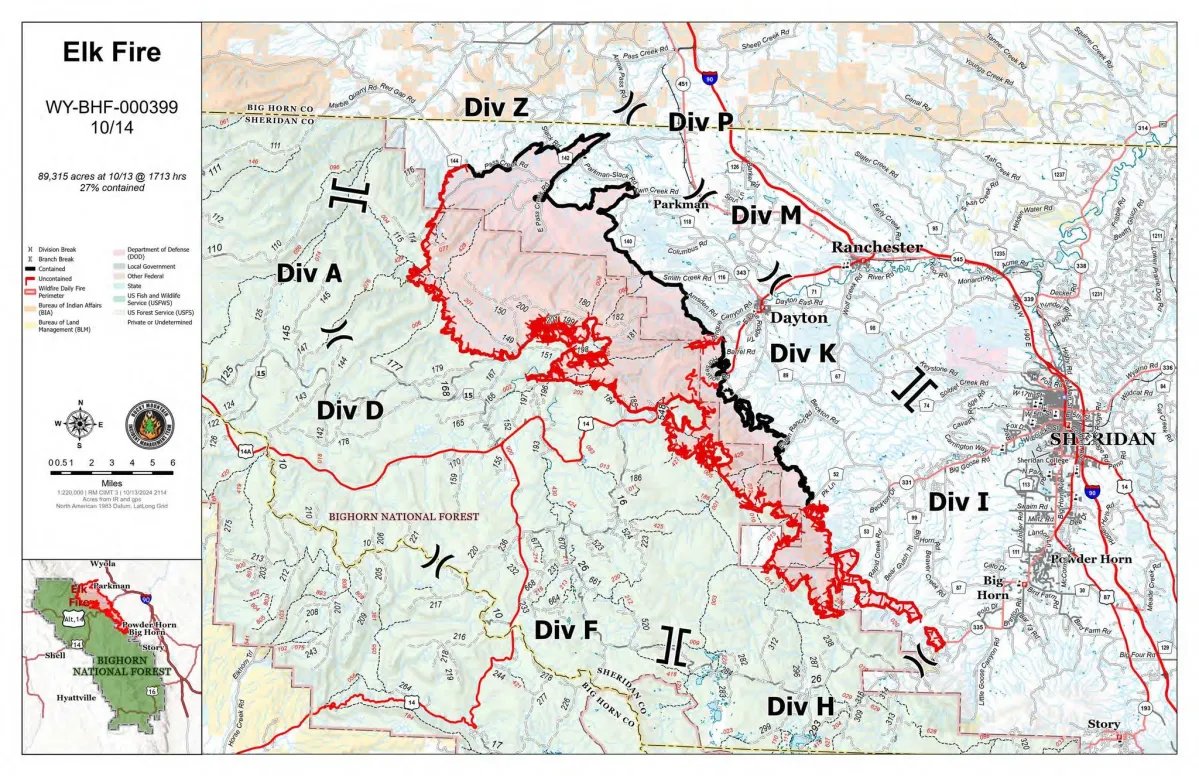 Wyoming Wildfires Prompt New Evacuations Amid Efforts to Contain Elk and Pack Trail Fires