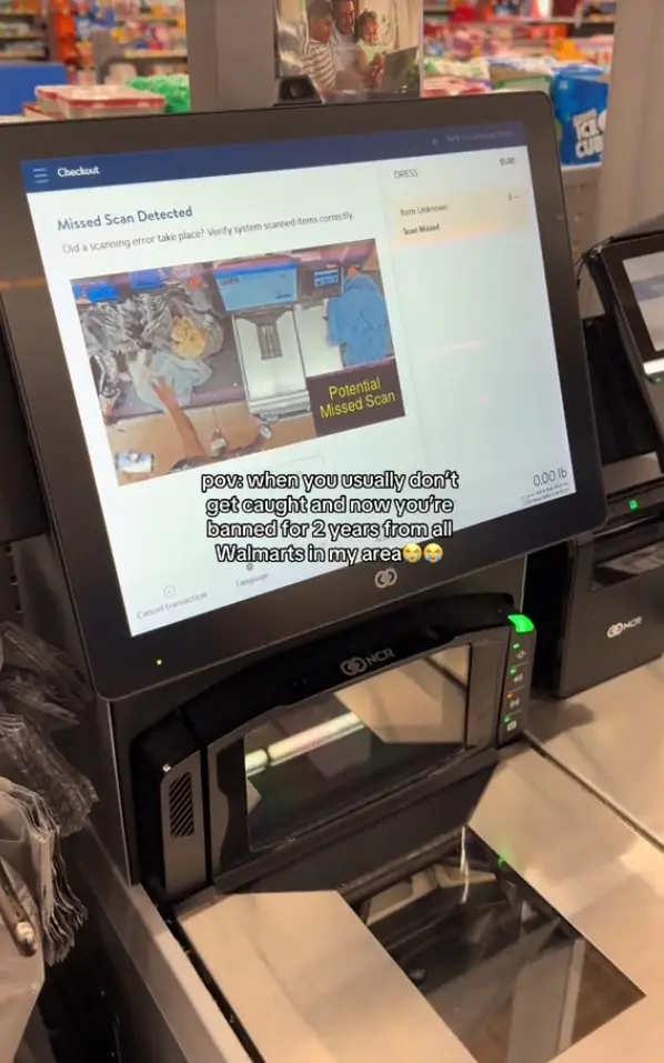 TikTok User Posts Video of Shoplifting Incident at Walmart Self-Checkout