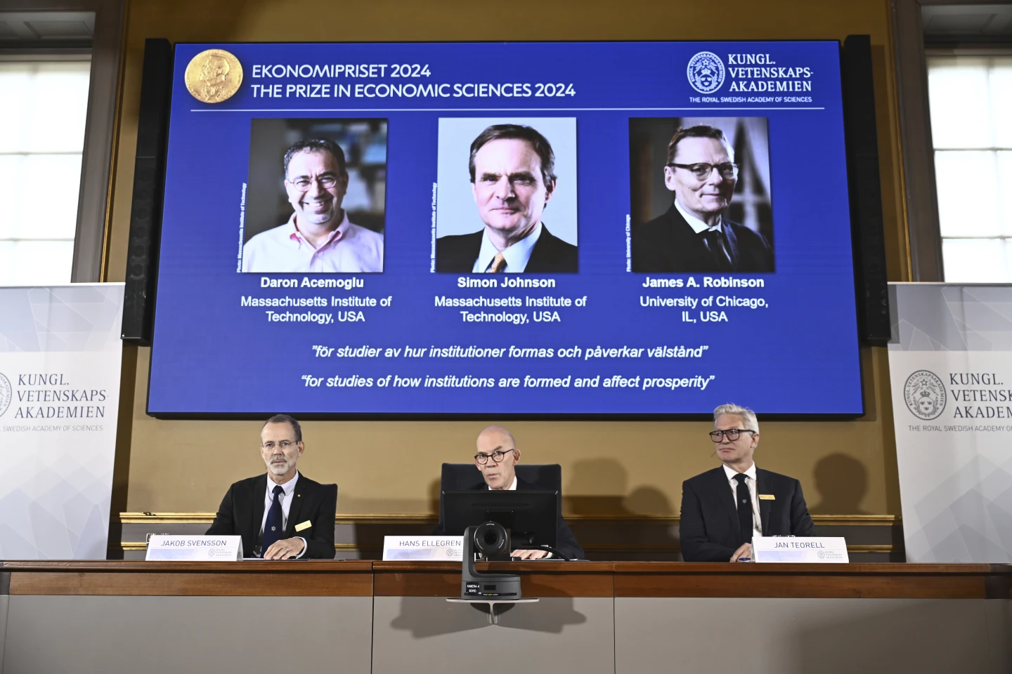 Nobel Prize in Economics Awarded to Trio for Research on Prosperity, Failure