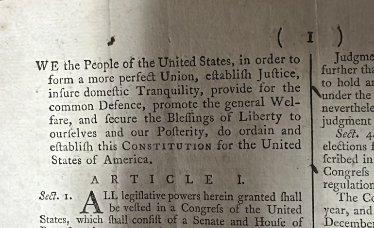 Rare Copy of US Constitution, Sent to States for Ratification, Heads to Auction Block