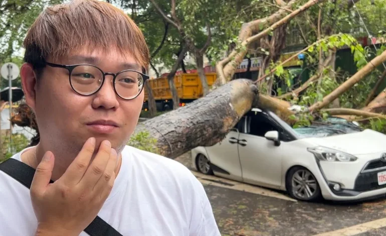 Ride-Hailing Driver Narrowly Escapes Death as Typhoon Kong-rey Batters Taiwan