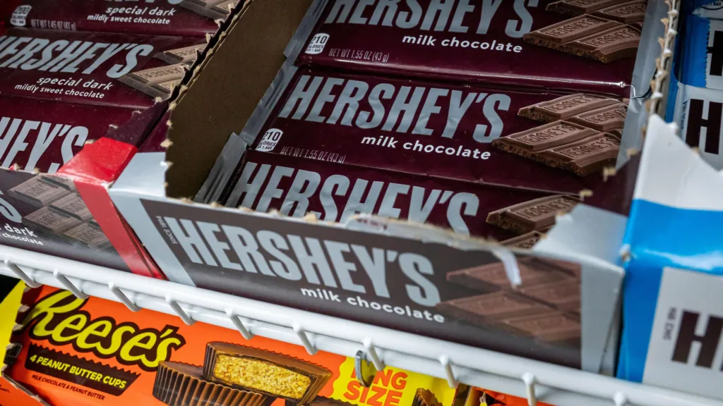 Hershey Shares Surge Amid Reports of Potential Buyout by Cadbury Owner Mondelez