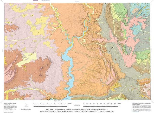 New Geological Map of Firehole Canyon Quadrangle Released by Wyoming State Geological Survey