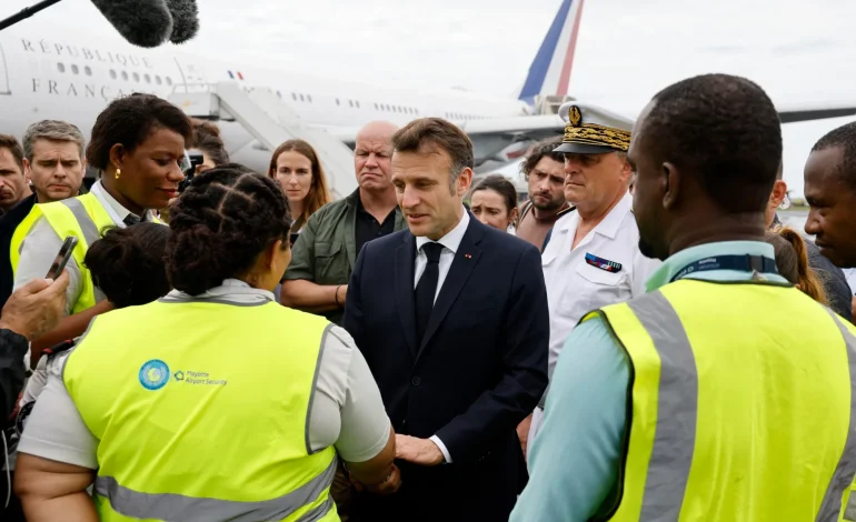 France’s Macron Visits Mayotte After Devastating Cyclone Leaves Hundreds Potentially Dead