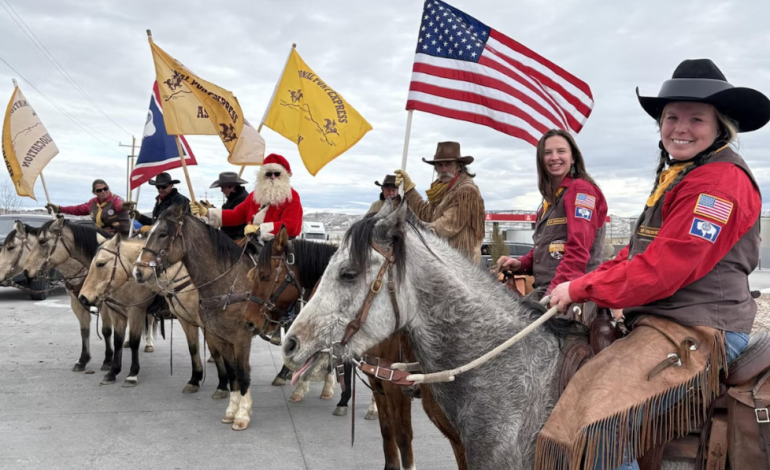 Santa Joins the Pony Express for a Holiday Mail Ride in Wyoming