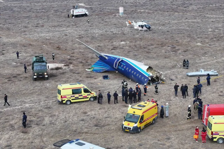 Passenger Plane Crashes in Kazakhstan, Leaving Several Injured