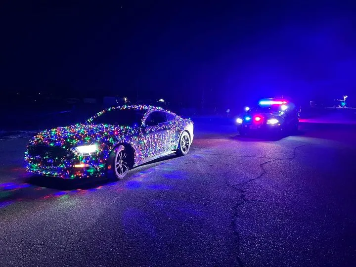 Wyoming Highway Patrol Urges Drivers to Keep Holiday Lights Off Vehicles