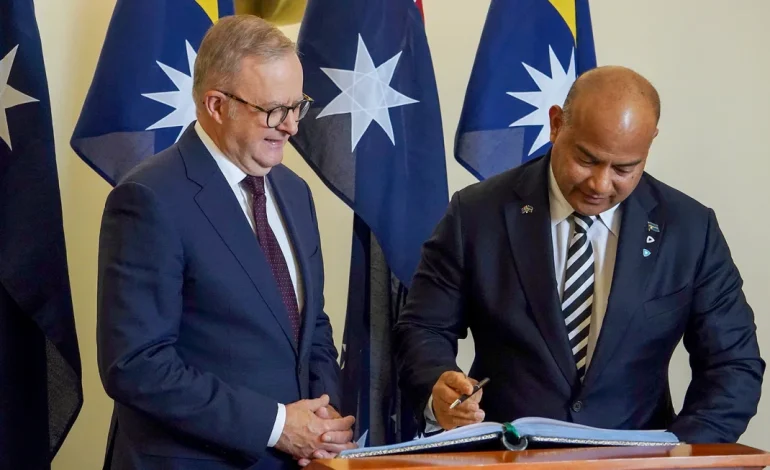 Australia Secures Veto Power Over Nauru’s Foreign Deals in Multimillion-Dollar Agreement