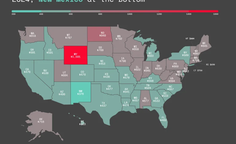 Wyoming Tops 2024 US Energy Cost Rankings, New Mexico Most Affordable