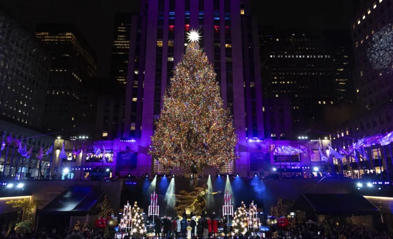 Rockefeller Center Christmas Tree Dazzles New York City in Annual Lighting Ceremony