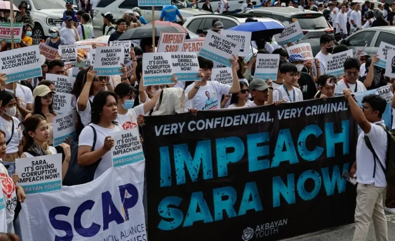 Manila Protests Demand Impeachment of Philippine VP Sara Duterte