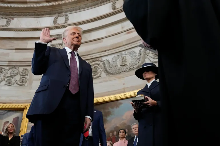 Trump Sworn in for Second Term Amidst Polar Vortex, Pledges Unity While Outlining Divisive Policies