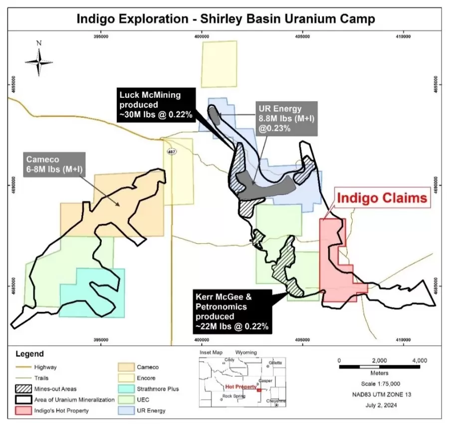 Indigo Exploration Launches Drilling Program at Shirley Basin Uranium Project in Wyoming