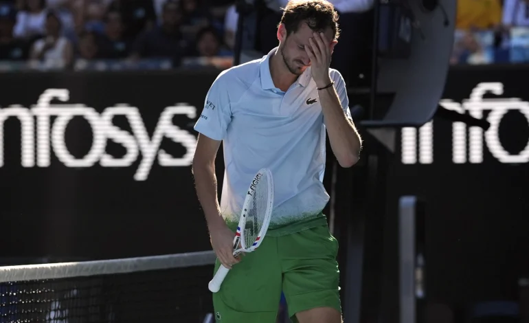 Russian Tennis Star Medvedev Survives Upset Bid, Smashes Camera in Australian Open First Round