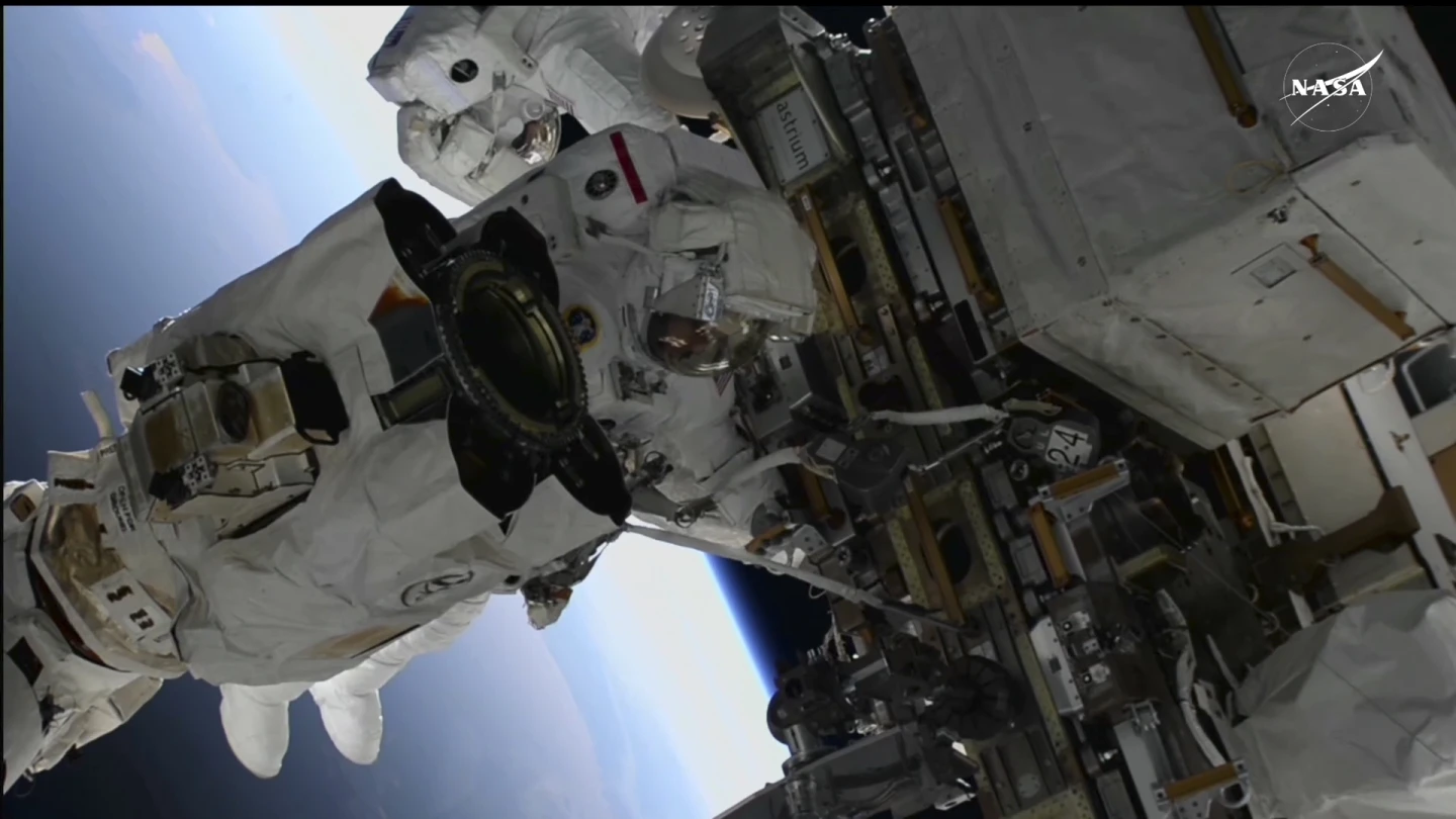 Stuck Astronauts Complete First Joint Spacewalk, Set Record for Female Spacewalker