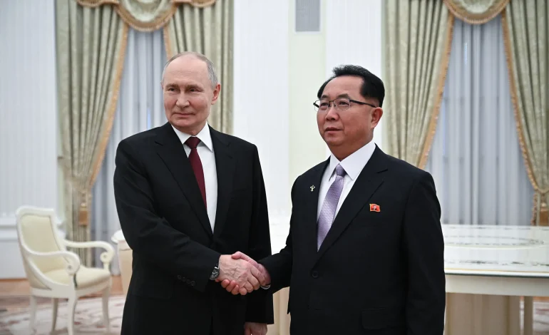 Russia’s Putin Meets North Korean Delegation Amid Reports of Growing Military Cooperation