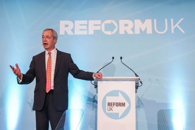 Reform UK Surges to Top Spot in Poll, Overtaking Labour, Conservatives