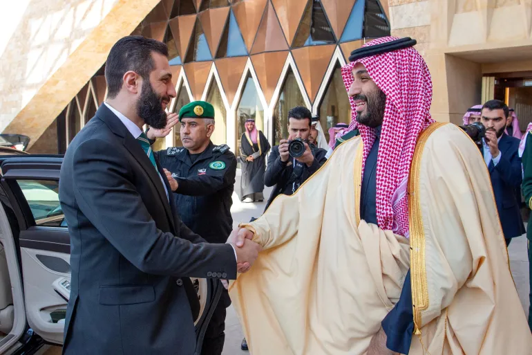 Syrian President Al-Sharaa Meets Saudi Crown Prince in Landmark Visit