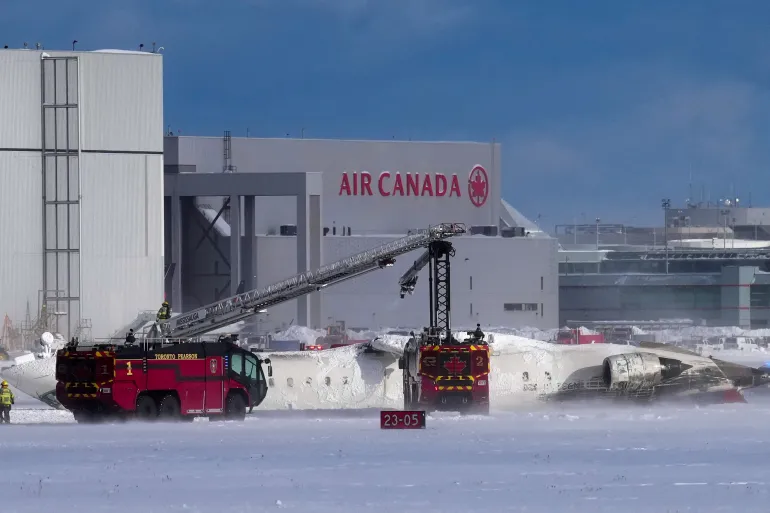 Delta Jet Flips on Landing in Toronto, Injuring 18