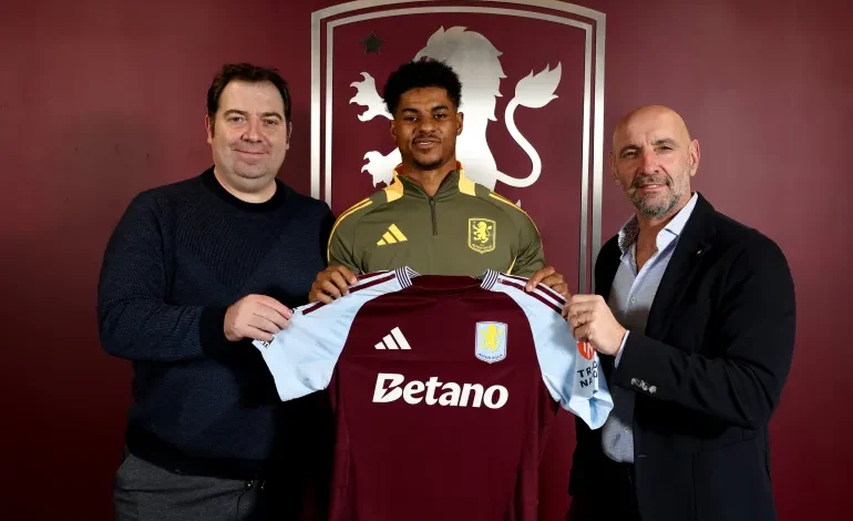 Manchester United’s Rashford Joins Aston Villa on Loan