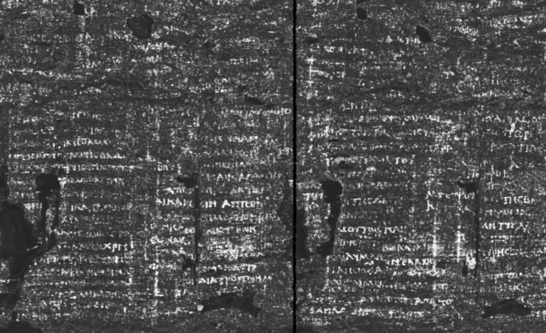 Ancient Scroll Charred by Vesuvius Eruption Decoded Using AI, Reveals Glimpse into Ancient World