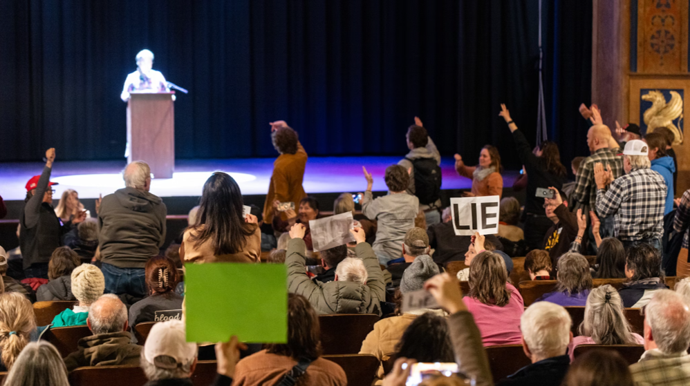 Wyoming Rep. Harriet Hageman Faces Divided Crowd at Laramie Town Hall