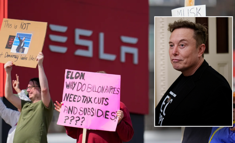 Musk Accuses George Soros and Reid Hoffman of Funding Protests Against Tesla