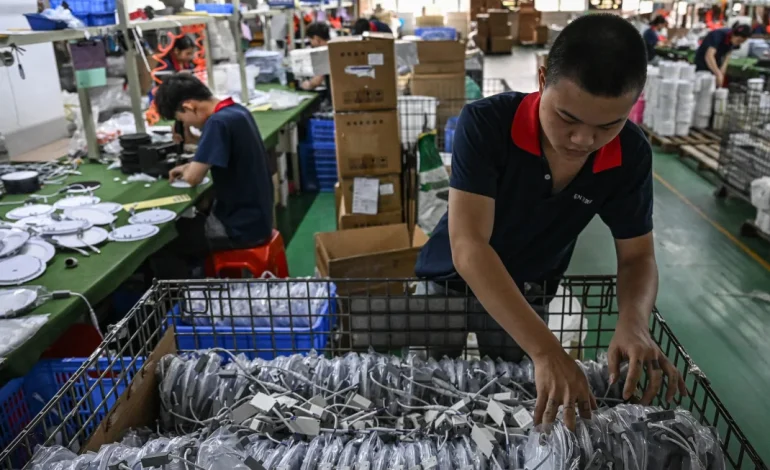 China’s Factory Output Declines at Fastest Pace in Over a Year as US Tariffs Take Hold
