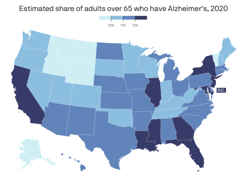Alzheimer’s Prevalence Among Seniors in Florida Among Highest Nationwide