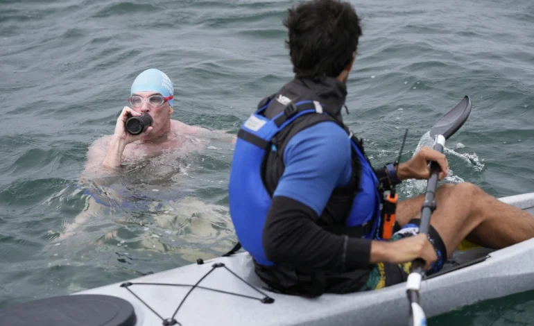 Endurance Swimmer Lewis Pugh Nears Completion of Historic Martha’s Vineyard Swim to Raise Awareness for Sharks