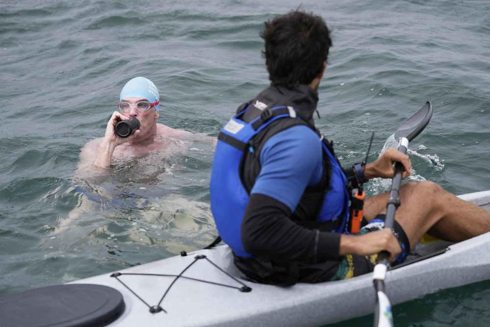 Endurance Swimmer Lewis Pugh Nears Completion of Historic Martha’s Vineyard Swim to Raise Awareness for Sharks