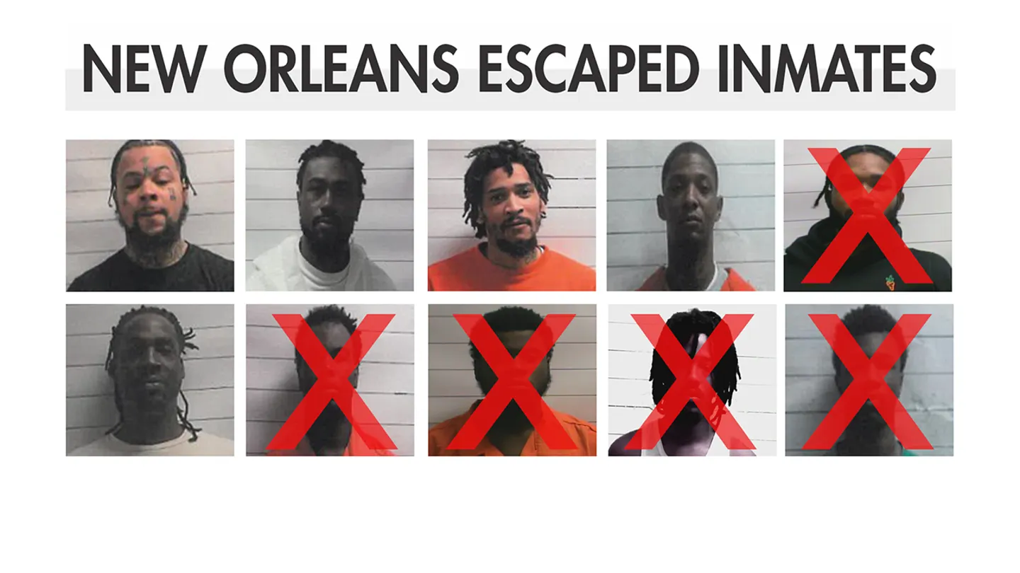 5 More Arrests Made in New Orleans Jailbreak as Half of Escaped Inmates Remain at Large