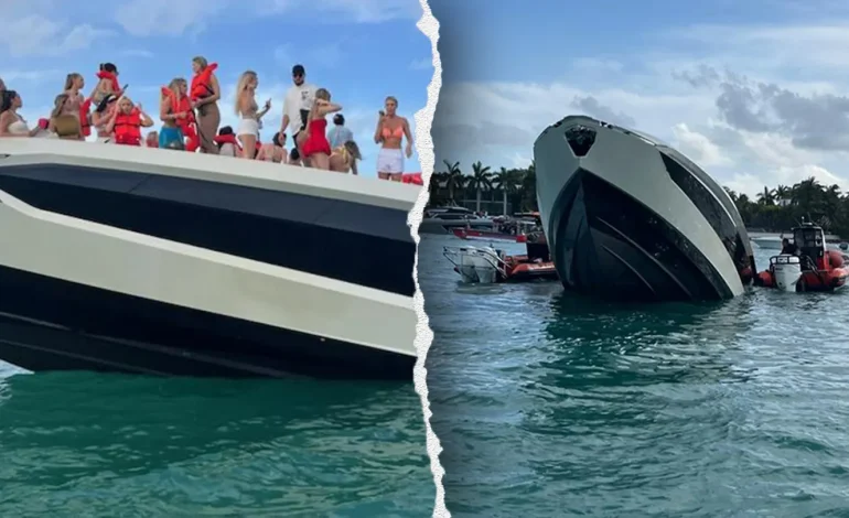 Luxury Lamborghini Yacht Sinks Off Miami Beach, 32 Passengers Rescued