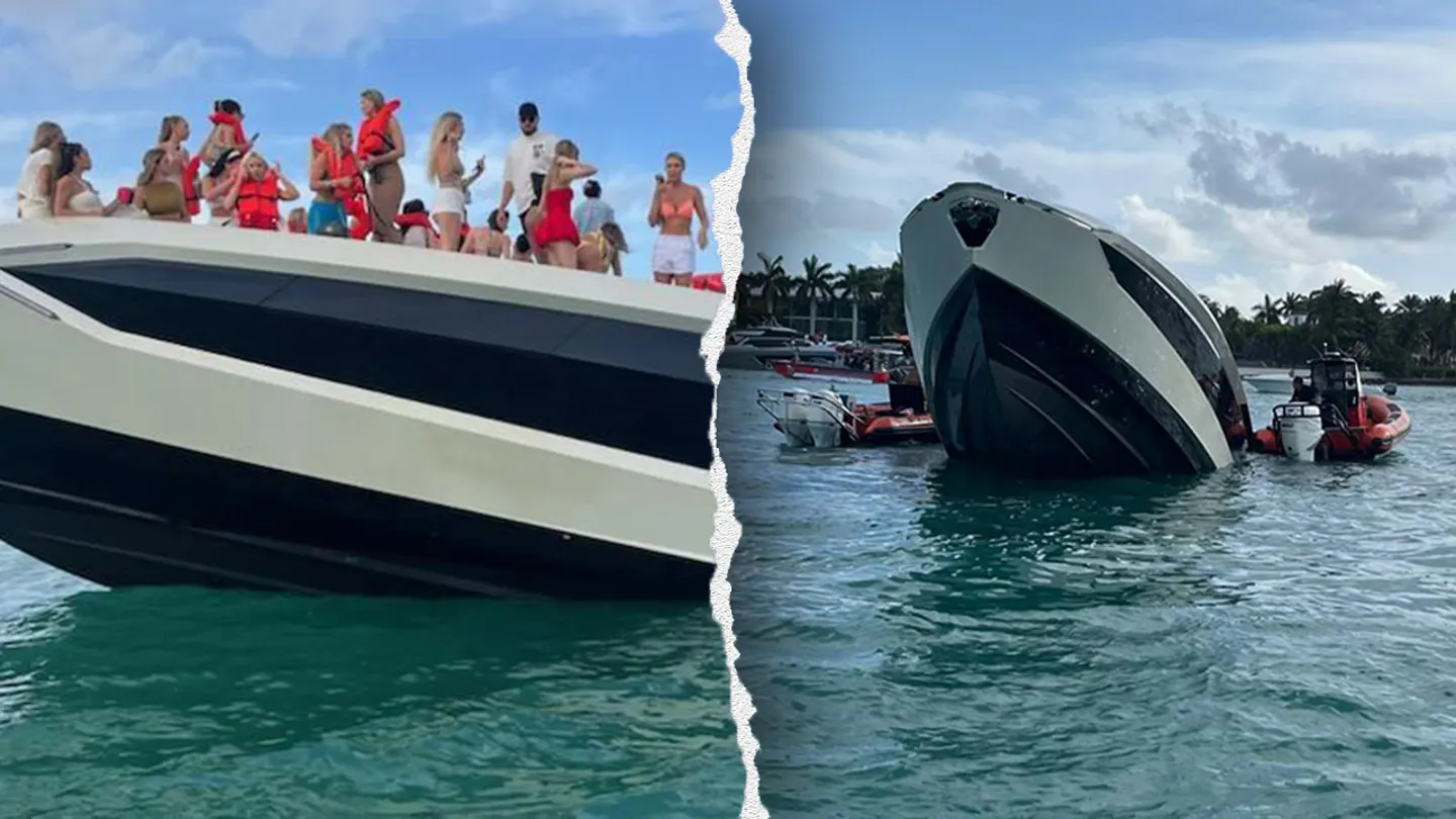 Luxury Lamborghini Yacht Sinks Off Miami Beach, 32 Passengers Rescued