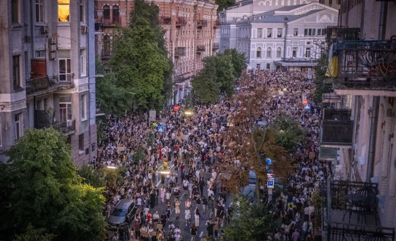 Zelensky Under Fire as Ukraine Erupts Over Anti-Corruption Law Critics Call Power Grab