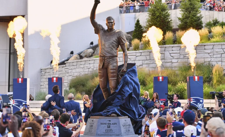 Tom Brady Honored With 17-Foot Statue Outside Patriots Stadium