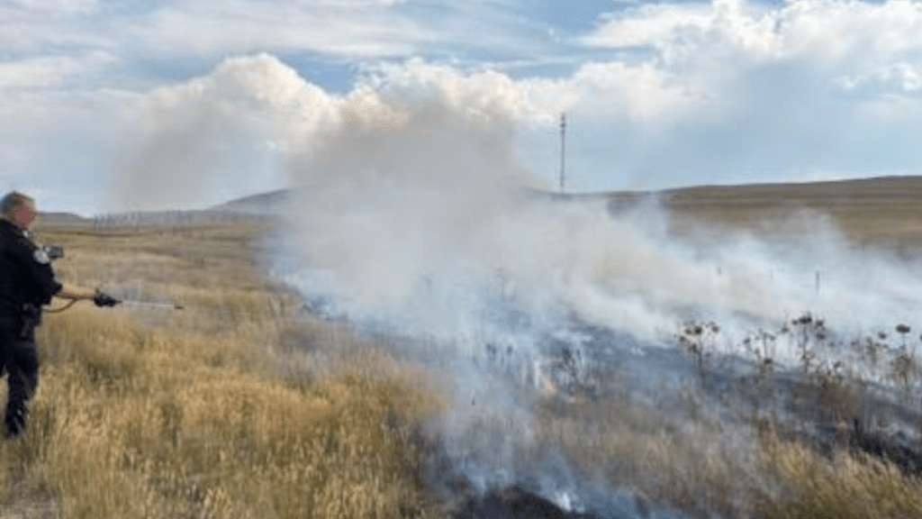 No Hoses? No Problem. Wyoming Troopers Grab Snow Shovels to Stop Grass Fire