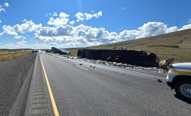 Fatal semi crash shuts I-80 eastbound near Arlington; one airlifted, lanes now open