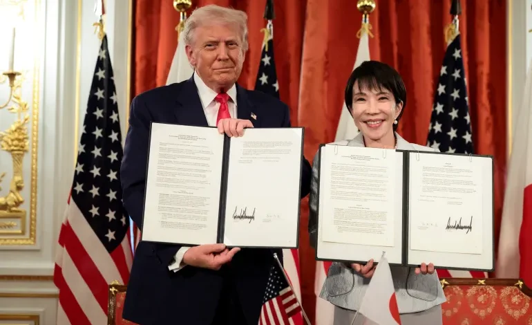 Trump Hails Japan’s First Female PM as Ally in Security and Trade Push