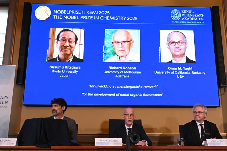 Three Chemists Win 2025 Nobel Prize for Building ‘Molecular Lego’ Frameworks That Can Trap Air, Clean the Planet