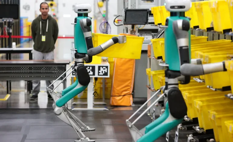 Amazon’s Next Big Shift: Automate Most Warehouses, Sidestep Hundreds of Thousands of Hires