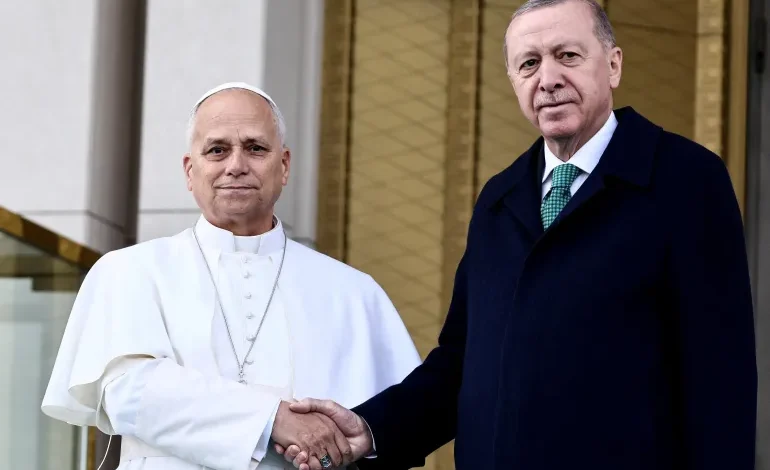 Pope Leo meets Erdogan in Turkiye on first overseas trip, signals peace and interfaith outreach