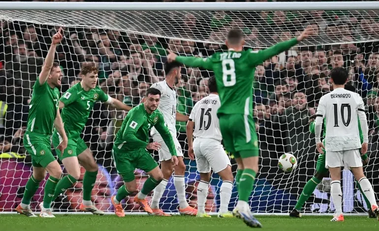 Ireland stun Portugal 2–0 as Ronaldo sees red and World Cup path stays alive