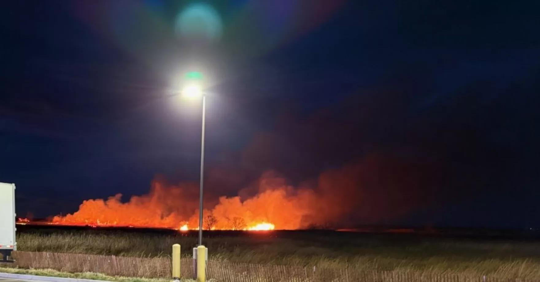 West Laramie Gets the All-Clear After I-80 Grass Fire, But Lights Stay Out for Now
