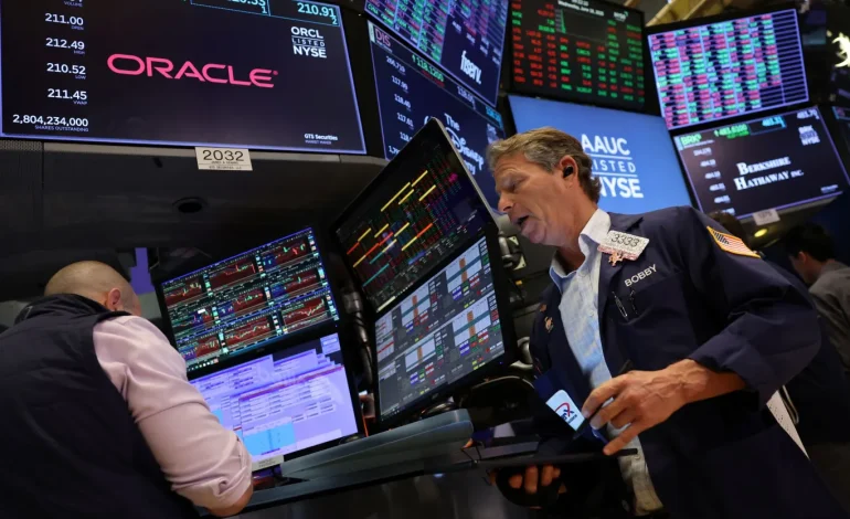 Dow Soars 500 Points as Investors Flee AI Stocks After Oracle Stumbles